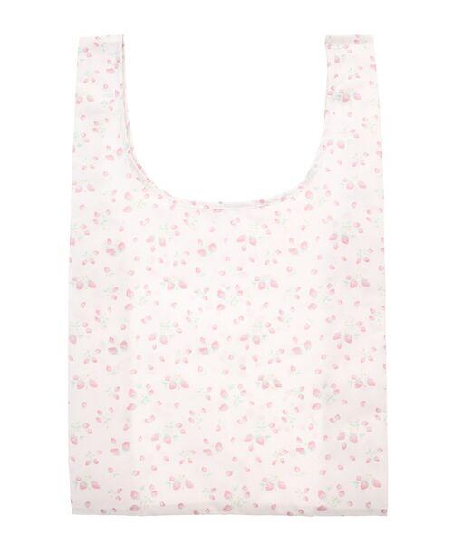 Maison de FLEUR（メゾンドフルール）の「いちごプリントエコバッグ（エコバッグ/サブバッグ・レディース・ライトピンク・FREE）」の6枚目の写真