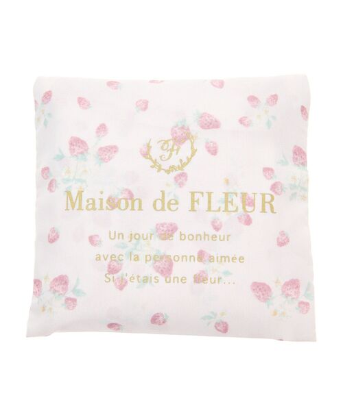 Maison de FLEUR（メゾンドフルール）の「いちごプリントエコバッグ（エコバッグ/サブバッグ・レディース・ライトピンク・FREE）」の8枚目の写真