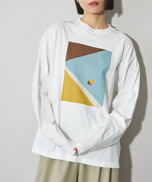 CITEN（シテン）の「＜CITEN＞コートグラフィックロンT（Tシャツ/カットソー・レディース・ネイビー/ライム・FREE）」の2枚目の写真