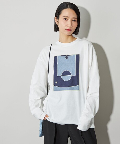 CITEN（シテン）の「＜CITEN＞コートグラフィックロンT（Tシャツ/カットソー・レディース・ネイビー/ライム・FREE）」の6枚目の写真