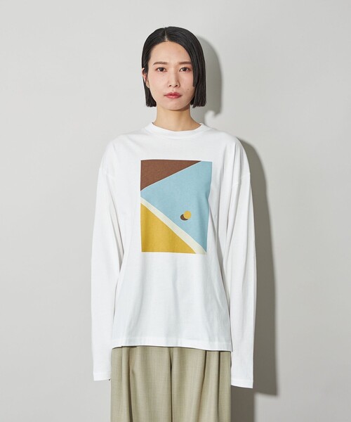 CITEN（シテン）の「＜CITEN＞コートグラフィックロンT（Tシャツ/カットソー・レディース・ネイビー/ライム・FREE）」の8枚目の写真