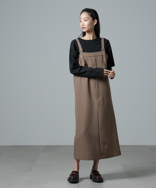 NANO universe（ナノユニバース）の「サイドスリットロングスリーブTシャツ（Tシャツ/カットソー・レディース・ブラック/ホワイト/ネイビー・FREE）」の18枚目の写真