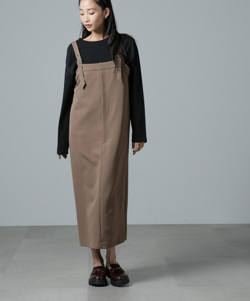 NANO universe（ナノユニバース）の「サイドスリットロングスリーブTシャツ（Tシャツ/カットソー・レディース・ブラック/ホワイト/ネイビー・FREE）」の21枚目の写真