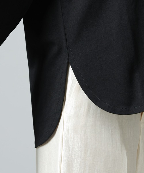 NANO universe（ナノユニバース）の「サイドスリットロングスリーブTシャツ（Tシャツ/カットソー・レディース・ブラック/ホワイト/ネイビー・FREE）」の17枚目の写真
