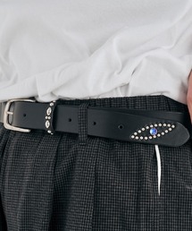 mko12562- UTILITY Studs Leather Belt ベルト