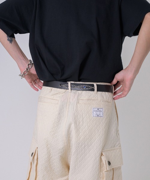 EFFECTEN（エフェクテン）の「mko12562- UTILITY Studs Leather Belt ベルト（ベルト・メンズ・ブラック・2/3）」の10枚目の写真