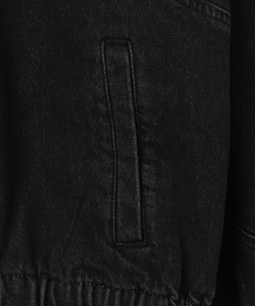 SHORT ROUND/【25年春夏新作】スウィッチングデニムフードブルゾン（デニムジャケット）｜SHORT ROUND（ショートラウンド）