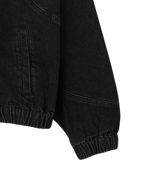 SHORT ROUND/【25年春夏新作】スウィッチングデニムフードブルゾン（デニムジャケット）｜SHORT ROUND（ショートラウンド）