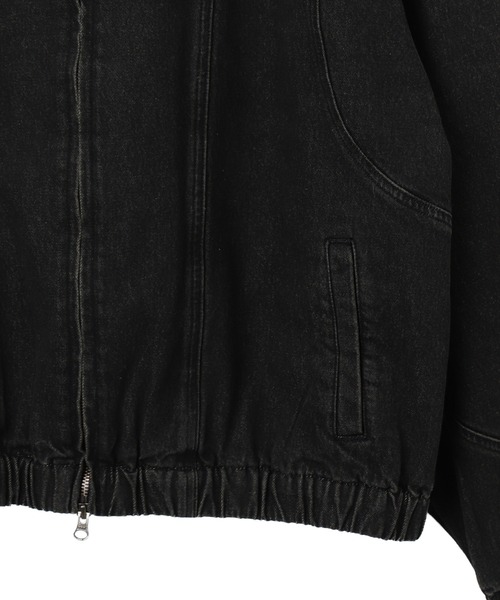 SHORT ROUND/【25年春夏新作】スウィッチングデニムフードブルゾン（デニムジャケット）｜SHORT ROUND（ショートラウンド）