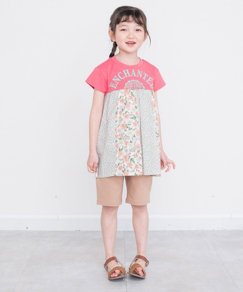 RAGMART（ラグマート）の「リメイク風パッチワークチュニック（ワンピース・キッズ・グリーン/ピンク/グレー・80ｃｍ/90cm/95cm）」の10枚目の写真