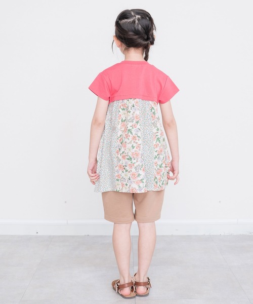 RAGMART（ラグマート）の「リメイク風パッチワークチュニック（ワンピース・キッズ・グリーン/ピンク/グレー・80ｃｍ/90cm/95cm）」の12枚目の写真