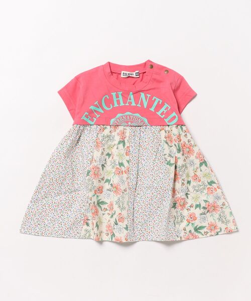 RAGMART（ラグマート）の「リメイク風パッチワークチュニック（ワンピース・キッズ・グリーン/ピンク/グレー・80ｃｍ/90cm/95cm）」の16枚目の写真