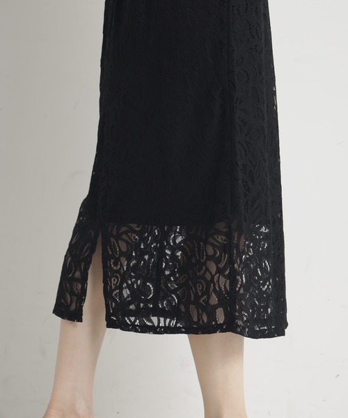FOUND GOOD（ファウンドグッド）の「O/レースタイトスカート（スカート・レディース・ブラック/ネイビー・L/M/S）」の5枚目の写真