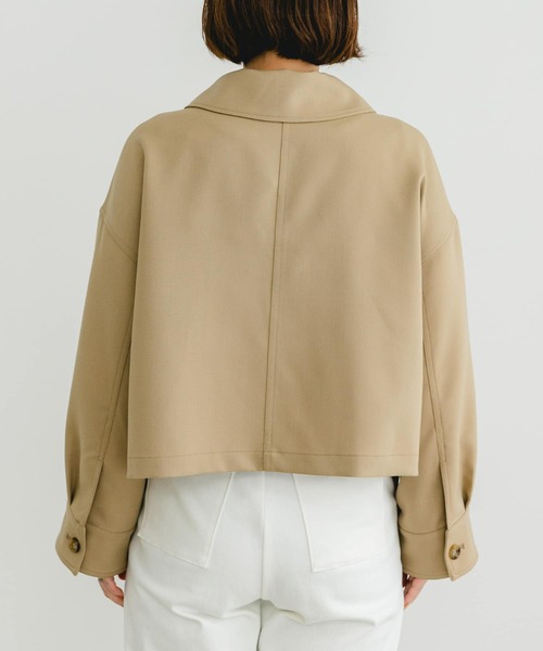 F by ROSSO(エフバイロッソ)の「F by ROSSO ビッグカラーダブルショートコート(その他アウター・レディース・ベージュ/ブラウン・FREE)」の16枚目の写真