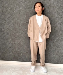 THE CASUAL（カジュアル）の「ノーカラー　スーツ　上下セット　セットアップ（スーツセット・キッズ）」