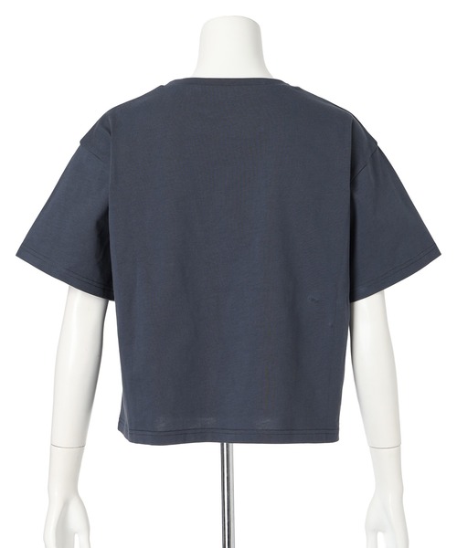 JUSGLITTY(ジャスグリッティー)の「クロップドロゴTシャツ(Tシャツ/カットソー・レディース・ネイビー/モカ/ホワイト/チャコールグレー/ホワイト系その他・2)」の21枚目の写真
