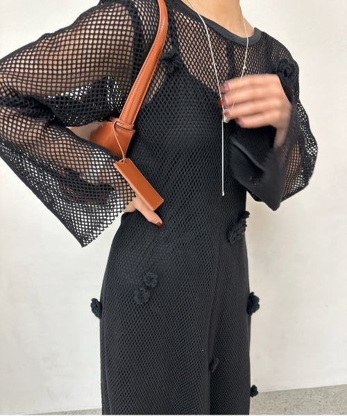セール】HAND 3D MOTIF MESH DRESS（ワンピース）｜Ameri