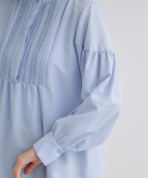 grove（グローブ）の「ピンタックボリュームスリーブブラウス（シャツ/ブラウス・レディース・ブラック/ライトブルー/ブルー系その他2/オフホワイト/イエロー・02/03/01/04/05）」の20枚目の写真