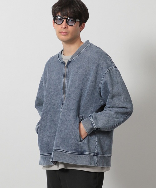 LAKOLE（ラコレ）の「ウォッシュドスウェットブルゾン / 291863（ブルゾン・メンズ・ライトブルー/チャコール・MEDIUM/LARGE）」の6枚目の写真