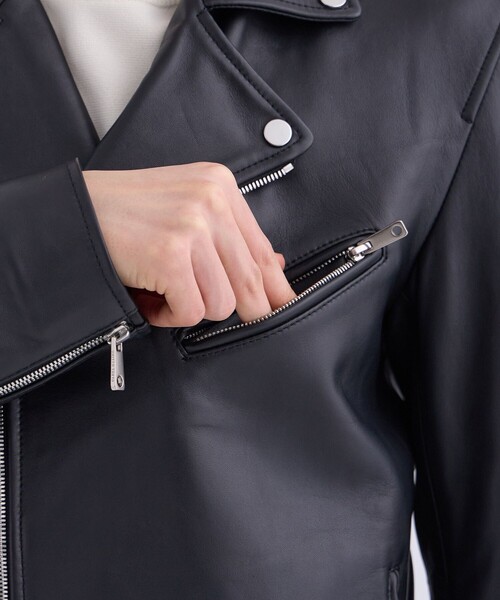 UNITED TOKYO（ユナイテッドトウキョウ）の「ラムレザーダブルライダース（ブルゾン・メンズ・ブラック・1/2/3）」の15枚目の写真