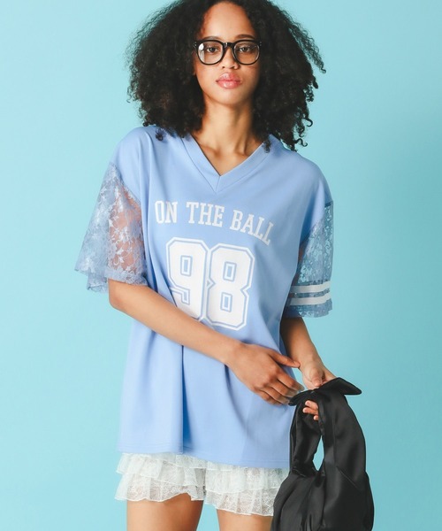 FOREVER 21(フォーエバー トゥエンティーワン)の「【2025SS】レースナンバリングTシャツ(Tシャツ/カットソー・レディース・イエロー/ブラック/ブルー・FREE)」の9枚目の写真