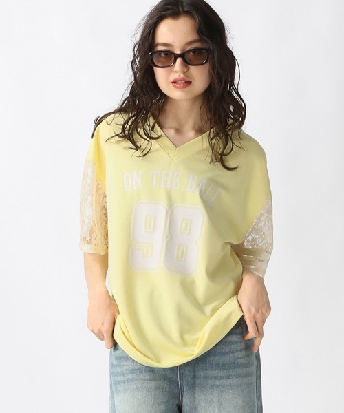 FOREVER 21(フォーエバー トゥエンティーワン)の「【2025SS】レースナンバリングTシャツ(Tシャツ/カットソー・レディース・イエロー/ブラック/ブルー・FREE)」の13枚目の写真