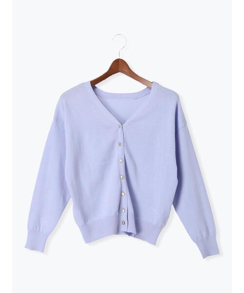 Te chichi TERRASSE（テチチテラス）の「金釦前後2WAYカーディガン（カーディガン/ボレロ・レディース・グリーン/ブルー/ピンク/ブラック・F）」の4枚目の写真