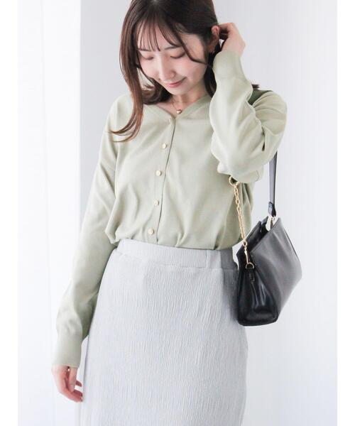 Te chichi TERRASSE（テチチテラス）の「金釦前後2WAYカーディガン（カーディガン/ボレロ・レディース・グリーン/ブルー/ピンク/ブラック・F）」の3枚目の写真