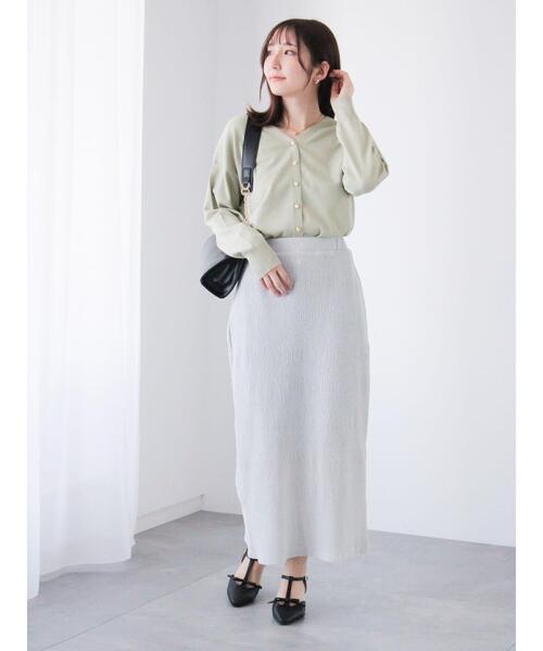 Te chichi TERRASSE（テチチテラス）の「金釦前後2WAYカーディガン（カーディガン/ボレロ・レディース・グリーン/ブルー/ピンク/ブラック・F）」の14枚目の写真