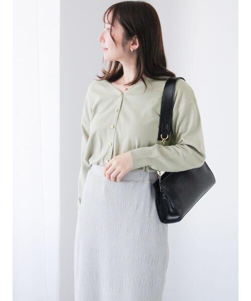 Te chichi TERRASSE（テチチテラス）の「金釦前後2WAYカーディガン（カーディガン/ボレロ・レディース・グリーン/ブルー/ピンク/ブラック・F）」の16枚目の写真