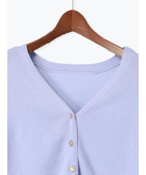 Te chichi TERRASSE（テチチテラス）の「金釦前後2WAYカーディガン（カーディガン/ボレロ・レディース・グリーン/ブルー/ピンク/ブラック・F）」の9枚目の写真