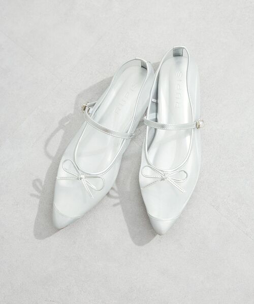 Green Parks(グリーンパークス)の「RUPIS. メッシュポインテッドメリージェーン(パンプス・レディース・シルバー/ブラック・S/M/L/XS/XL)」の1枚目の写真