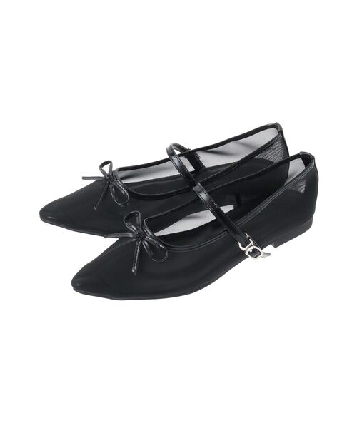 Green Parks(グリーンパークス)の「RUPIS. メッシュポインテッドメリージェーン(パンプス・レディース・シルバー/ブラック・S/M/L/XS/XL)」の15枚目の写真