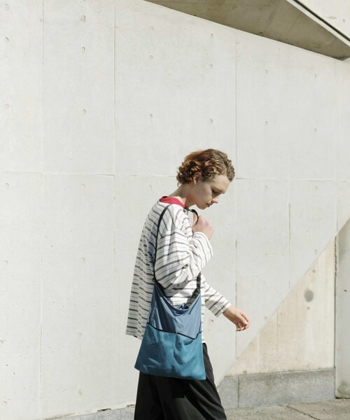 Firsthand（ファーストハンド）の「MA Firsthand/マ ファーストハンド BASIC LOGO刺繍 ルーズボーダーバスクTEE（Tシャツ/カットソー・メンズ・ホワイト/ネイビー/サックスブルー・M/L）」の8枚目の写真