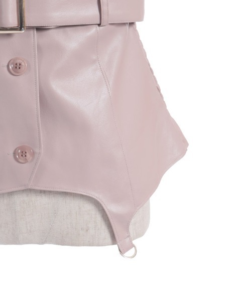 axes femme（アクシーズファム）の「合皮素材ビスチェ（ベスト・レディース・ピンク/ブラック・FREE）」の11枚目の写真