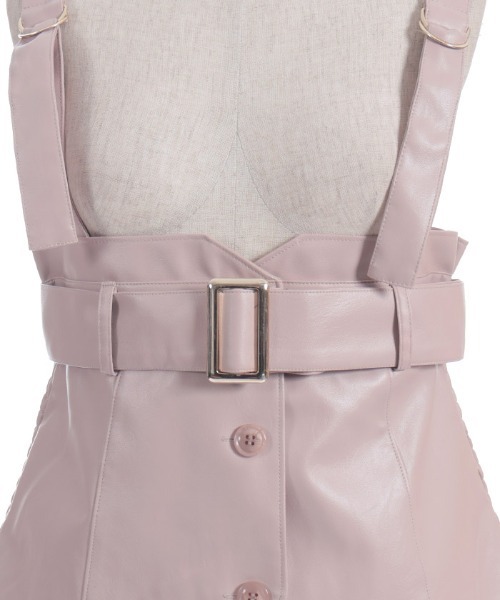 axes femme（アクシーズファム）の「合皮素材ビスチェ（ベスト・レディース・ピンク/ブラック・FREE）」の12枚目の写真