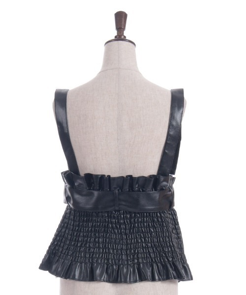 axes femme（アクシーズファム）の「合皮素材ビスチェ（ベスト・レディース・ピンク/ブラック・FREE）」の18枚目の写真