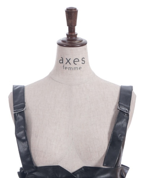 axes femme（アクシーズファム）の「合皮素材ビスチェ（ベスト・レディース・ピンク/ブラック・FREE）」の19枚目の写真