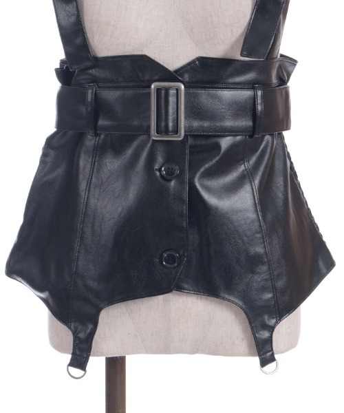 axes femme（アクシーズファム）の「合皮素材ビスチェ（ベスト・レディース・ピンク/ブラック・FREE）」の21枚目の写真