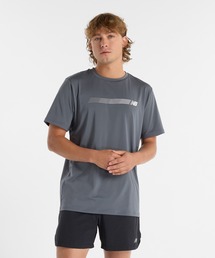 NEW BALANCE | Linear ロゴ パフォーマンスショートスリーブTシャツ(Tシャツ/カットソー)