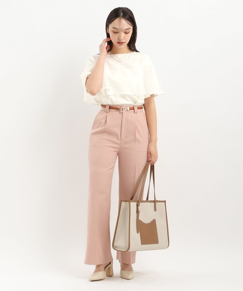 Andemiu(アンデミュウ)の「イソザイラッフルカット325575(Tシャツ/カットソー・レディース・ブラック/オフホワイト/ネイビー・FREE)」の15枚目の写真
