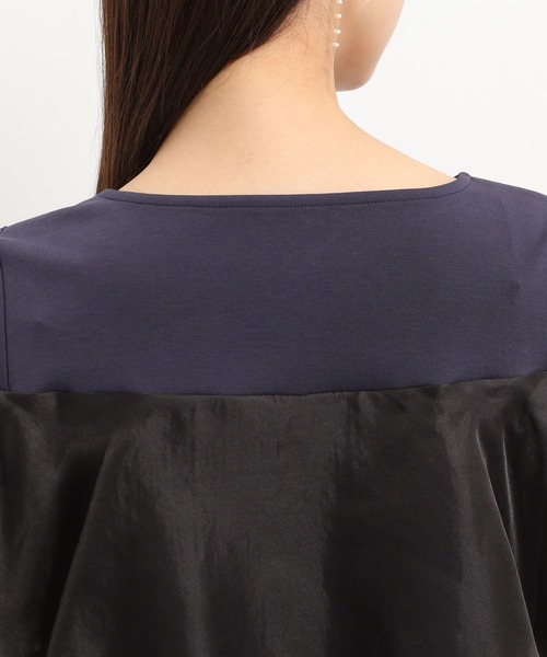 Andemiu(アンデミュウ)の「イソザイラッフルカット325575(Tシャツ/カットソー・レディース・ブラック/オフホワイト/ネイビー・FREE)」の7枚目の写真