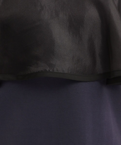 Andemiu(アンデミュウ)の「イソザイラッフルカット325575(Tシャツ/カットソー・レディース・ブラック/オフホワイト/ネイビー・FREE)」の6枚目の写真