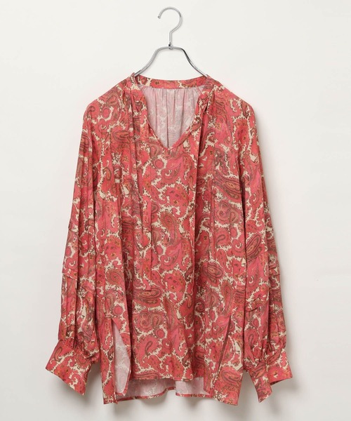 AMERICAN RAG CIE（アメリカンラグシー）の「【AMERICAN RAG CIE】ペイズリーブラウス（WOMEN)（シャツ/ブラウス・レディース・レッド/ブラック・FREE）」の5枚目の写真