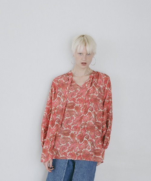 AMERICAN RAG CIE(アメリカンラグシー)の「【AMERICAN RAG CIE】ペイズリーブラウス(WOMEN)(シャツ/ブラウス・レディース・レッド/ブラック・FREE)」の21枚目の写真