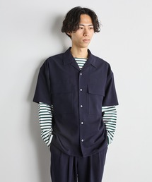 【ZOZO限定】SHIPS.me:【セットアップ対応】ダブルポケットハーフスリーブシャツ