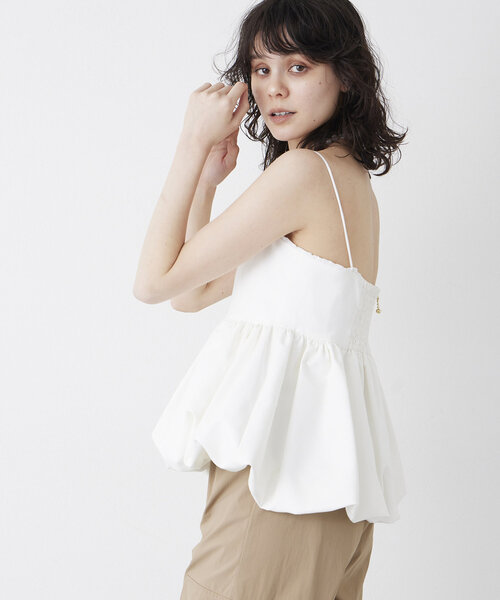 Whim Gazette（ウィムガゼット）の「バルーンキャミブラウス（シャツ/ブラウス・レディース・ホワイト/ブラック・FREE）」の17枚目の写真