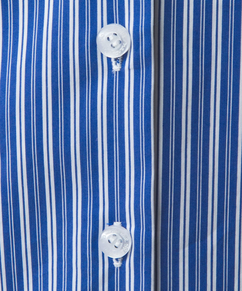 NARACAMICIE（ナラカミーチェ）の「【NARACAMICIE】ストライプクレリック七分袖シャツ（シャツ/ブラウス・レディース・ブルー/ブラック・M/XL/XXL/S/L）」の9枚目の写真