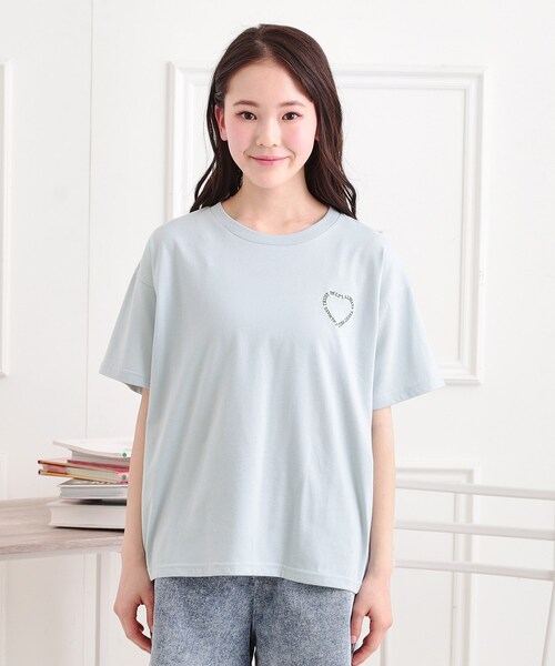 PINK-latte（ピンクラテ）の「クマちゃん半袖Tシャツ（Tシャツ/カットソー・キッズ・オフホワイト/ワインレッド/ブラック/ライトブルー/ライトパープル・13/14/15 /16）」の6枚目の写真