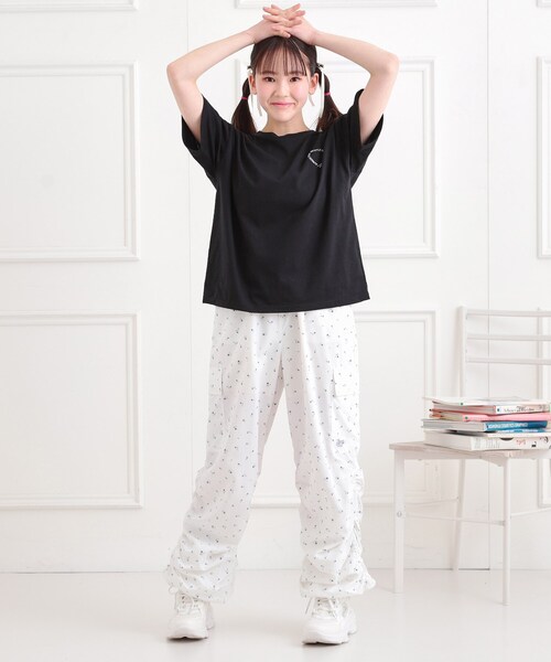 PINK-latte（ピンクラテ）の「クマちゃん半袖Tシャツ（Tシャツ/カットソー・キッズ・オフホワイト/ワインレッド/ブラック/ライトブルー/ライトパープル・13/14/15 /16）」の20枚目の写真